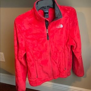 Women’s Dark pink north face zip up jacket